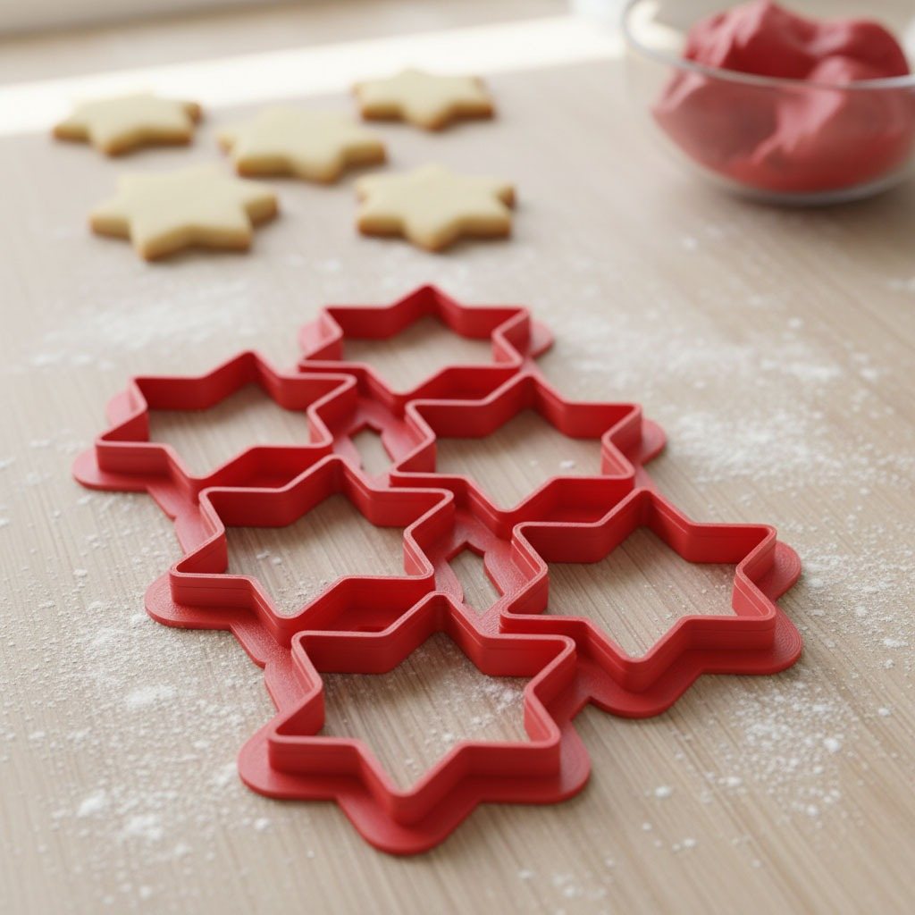 Cortador de Biscoito Estrela 6 Pontas Forma para Cookie e Pasta Americana