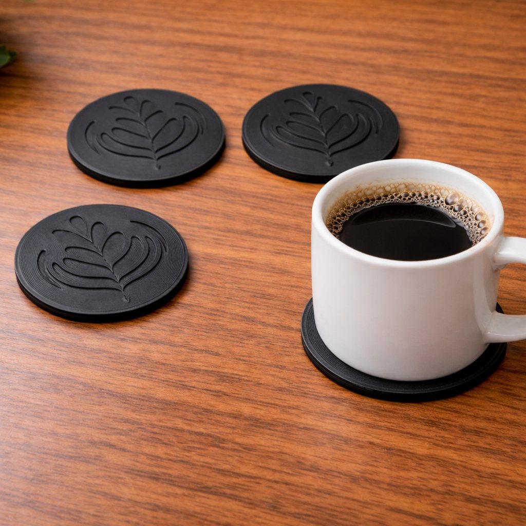 Kit com 4 Suportes para Copo/Caneca de Café – Impresso em 3D