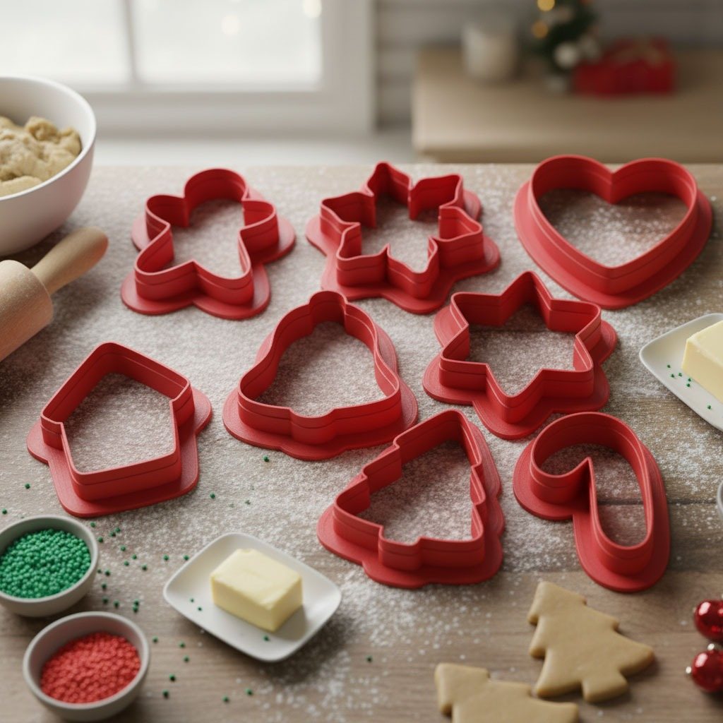 Kit 8 Formas Cortador de Biscoitos Natalinos Cookie Natal Confeitaria