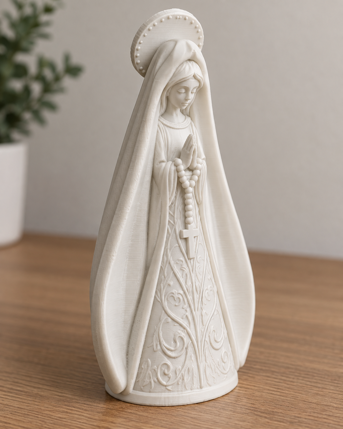 Foto 3 de Nossa Senhora com Terço – Arquivo STL para Impressão 3D