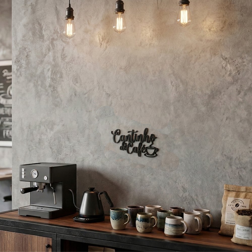Foto 2 de Letreiro Decorativo “Cantinho do Café” – Impressão 3D em PLA