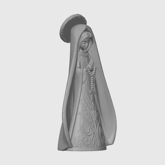 Foto 5 de Nossa Senhora com Terço – Arquivo STL para Impressão 3D